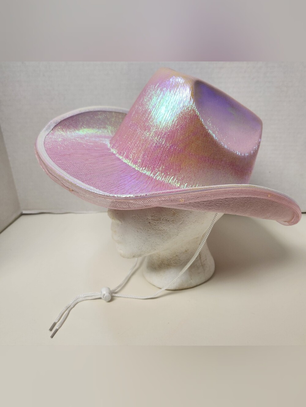 Adult LED Light Up Pink Iridescent Cowboy Hat